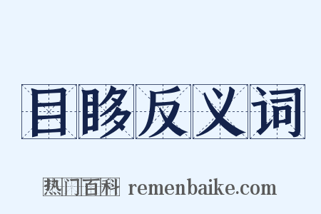 目眵反义词是什么意思的图片
